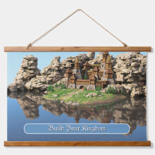 Fantasy Fortress Motivational Quote Art Hanging Tapestry