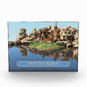 Fantasy Fortress Motivational Quote Art Photo Block