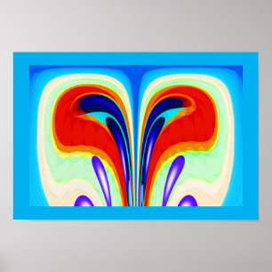 Fantasy fountain art poster