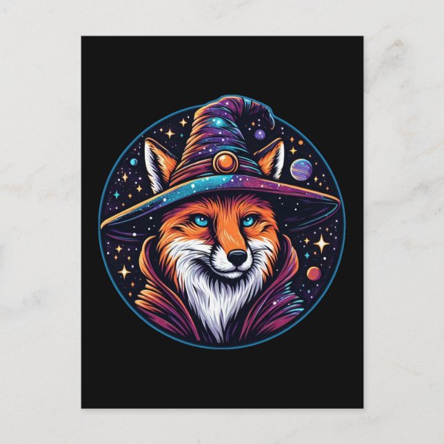 Fantasy Fox - Celestial Wizard Postcard (Front)