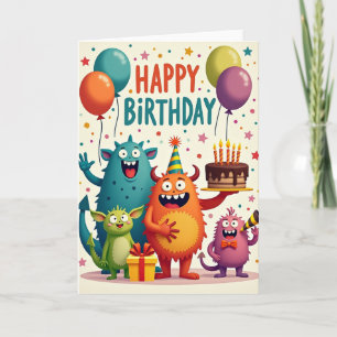 Fantasy Friends Birthday Card