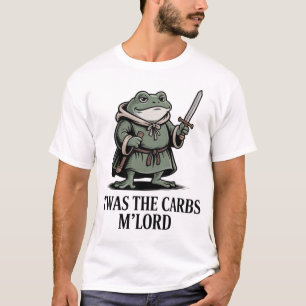 Fantasy Frog design for humour – Blame the Carbs T-Shirt