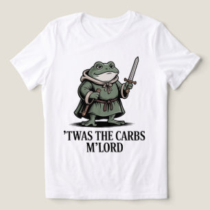 Fantasy Frog design for humour – Blame the Carbs Tri-Blend Shirt