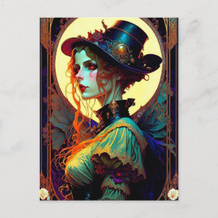 fantasy girl postcard