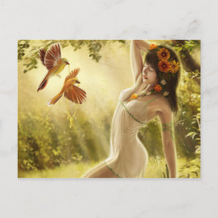 Fantasy Girl Postcard