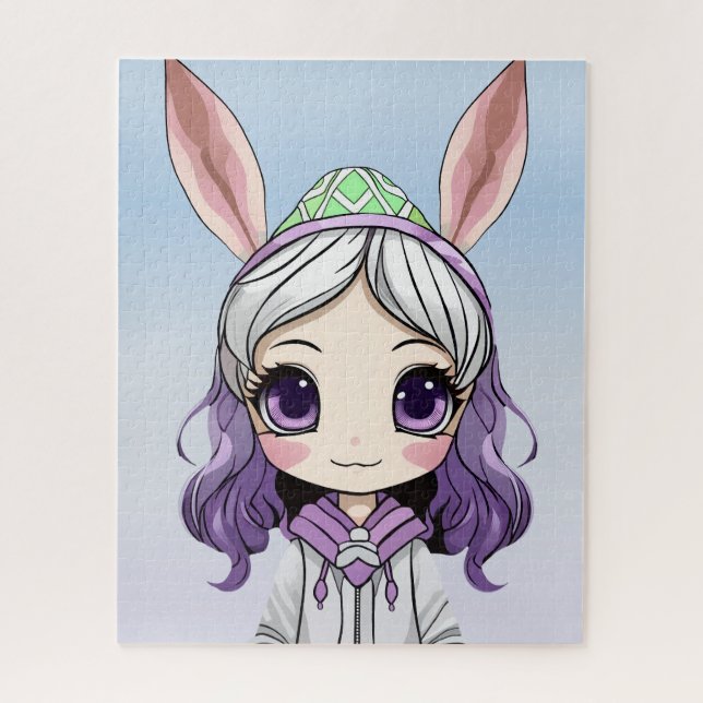 Fantasy Girl with Bunny Ears Jigsaw Puzzle (Vertical)