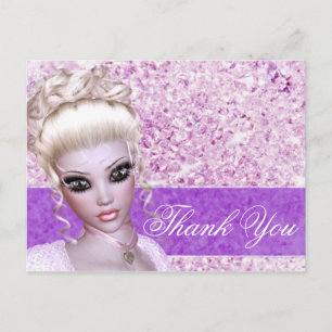 Fantasy Girly Blonde Diamond Girl Postcard
