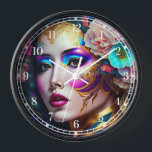 Fantasy Glam Woman Pop Art Clock<br><div class="desc">Fantasy art products by The Lunarium.</div>