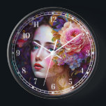 Fantasy Glam Woman Pop Art Clock<br><div class="desc">Fantasy Glam Woman Pop Art</div>