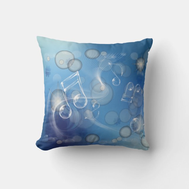Fantasy Glass Music Notes American MoJo Cushion (Front)