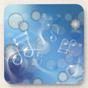 Fantasy Glass Music Notes Coaster