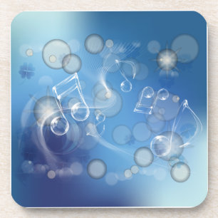 Fantasy Glass Music Notes Coaster
