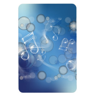 Fantasy Glass Music Notes Magnet
