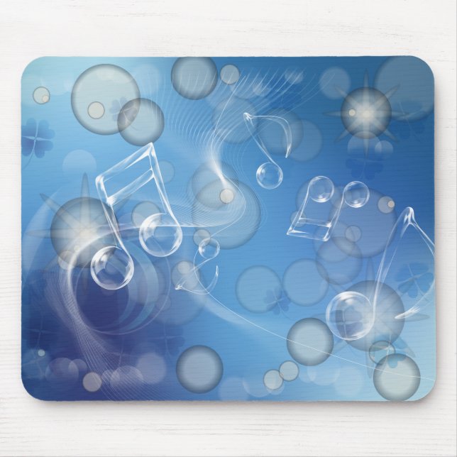 Fantasy Glass Music Notes Mouse Pad (Front)