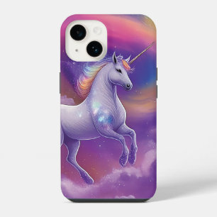 Fantasy Glitter Rainbow Unicorn Cosmic Clouds iPhone 14 Case