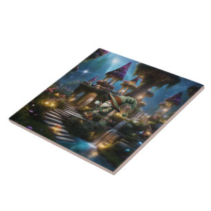 Fantasy Gnome world Ceramic Tile