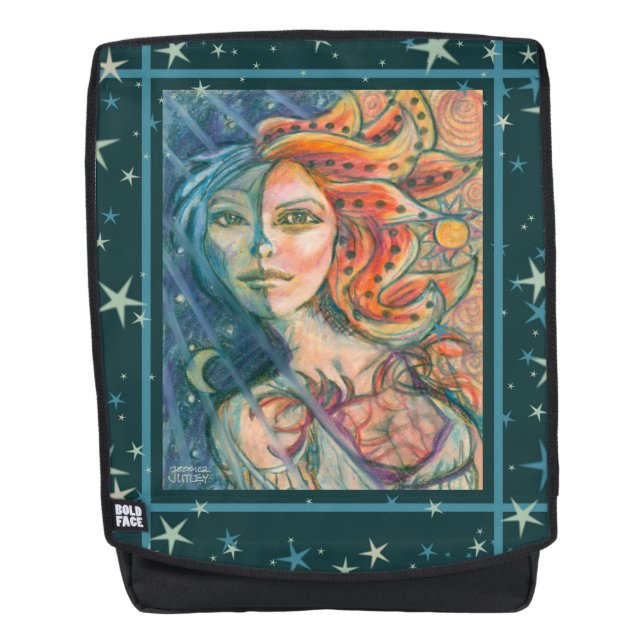 Fantasy Goddess Backpack with Sun Moon and Stars (Front)