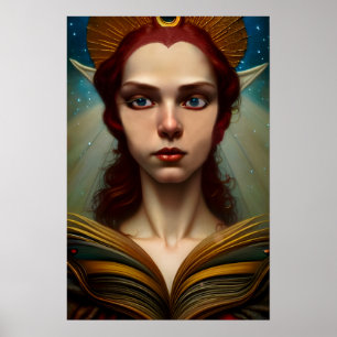 Fantasy Goddess of the Elves AI Poster