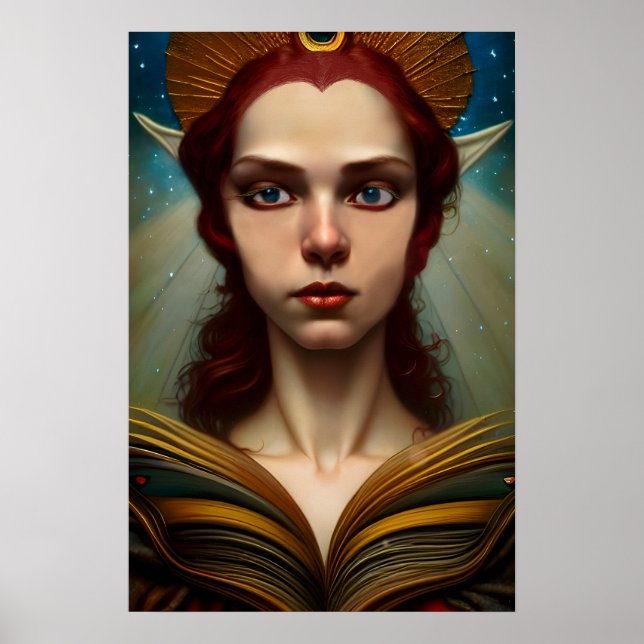 Fantasy Goddess of the Elves AI Poster (Front)