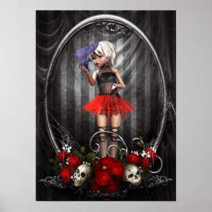 fantasy goth doll girl poster