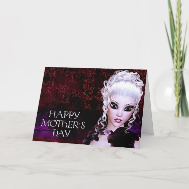 Fantasy Gothic Dark Mother's Day Card (Front)