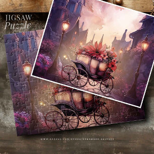 Fantasy Gothic Fairy Vintage Mediaeval Landscape Jigsaw Puzzle