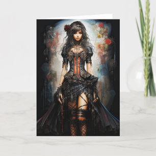 Fantasy Gothic Girl Greeting Card
