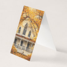 Fantasy Gothic-Revival Carpenter House Folded Card
