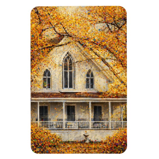 Fantasy Gothic-Revival Carpenter House  Magnet (Vertical)