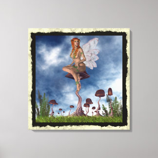 Fantasy Gothic Toadstool Faerie 2 Canvas Print