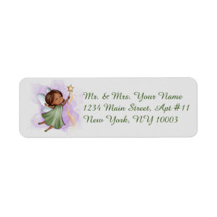 Fantasy Green Fairy Light Grey Address Labels