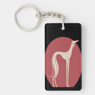 Fantasy Greyhound 1928 for Dog Lovers Key Ring