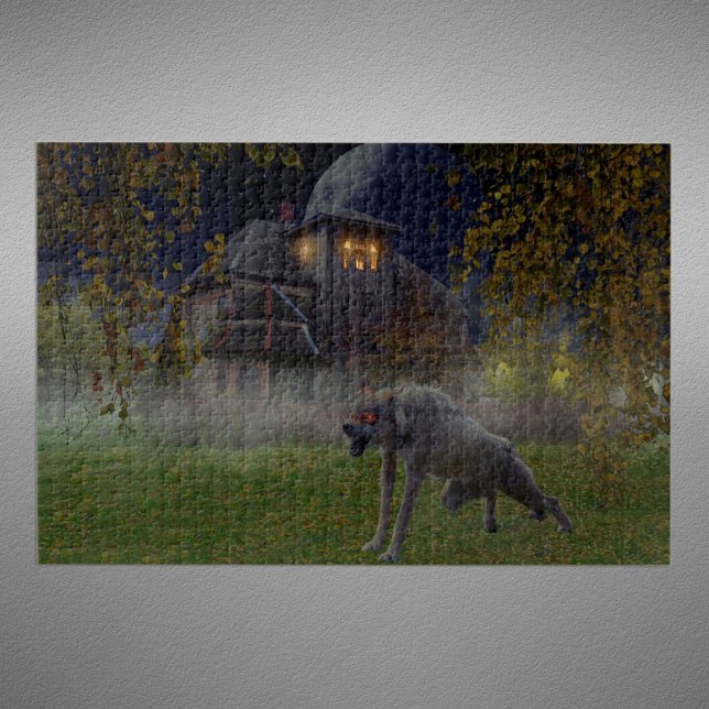 Fantasy haunted house and wolf jigsaw puzzle (Creator Uploaded)