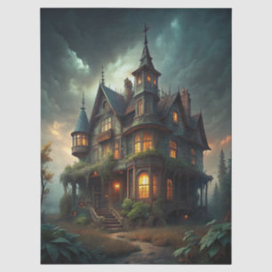 Fantasy Haunted House Tissue Paper