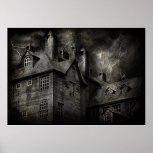 Fantasy - Haunted - It was a dark and stormy night Poster