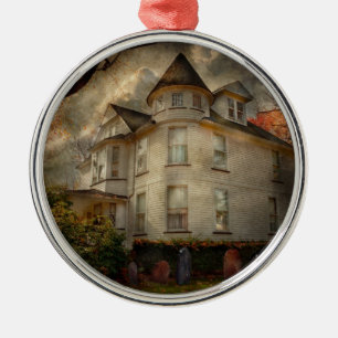 Fantasy - Haunted - The Caretakers House Metal Ornament