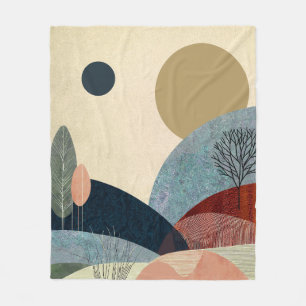 Fantasy Hills Landscape Fleece Blanket