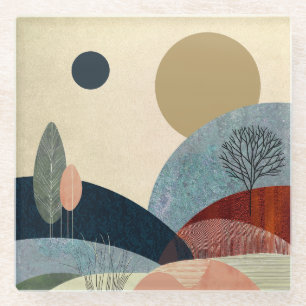 Fantasy Hills Landscape Glass Coaster