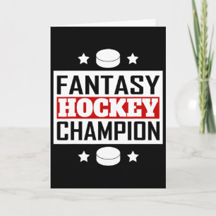 Fantasy Hockey Champion Retro Style Card