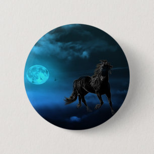 Fantasy horse 6 cm round badge
