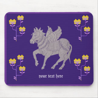 Fantasy horse and flower mousepad