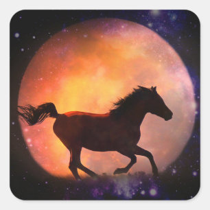 Fantasy Horse and Moon Stickers