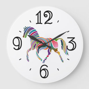 Fantasy Horse Animal Print Large Clock