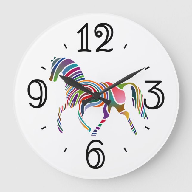 Fantasy Horse Animal Print Large Clock (Front)