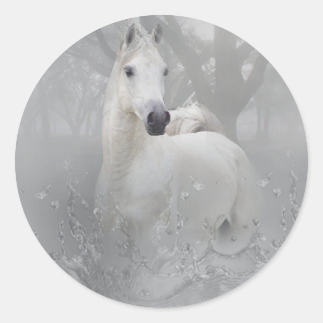 Fantasy Horse Classic Round Sticker (Front)