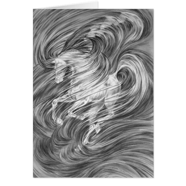 Fantasy Horse Drawing by Kelli Swan (Front)