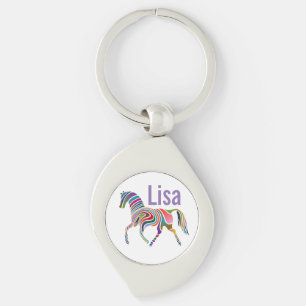 Fantasy Horse Monogram Key Ring