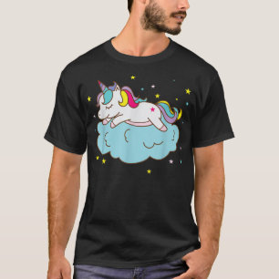 Fantasy Horse Unicorn on a Cloud T-Shirt