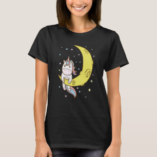 Fantasy Horse Unicorn on the half Moon T-Shirt