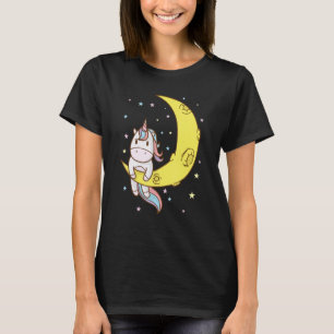Fantasy Horse Unicorn on the half Moon T-Shirt
